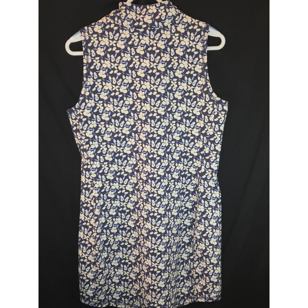 Tommy Bahama Island Zone Golf Dress‎ Sleeveless Floral Print Blue White LOT OF 2